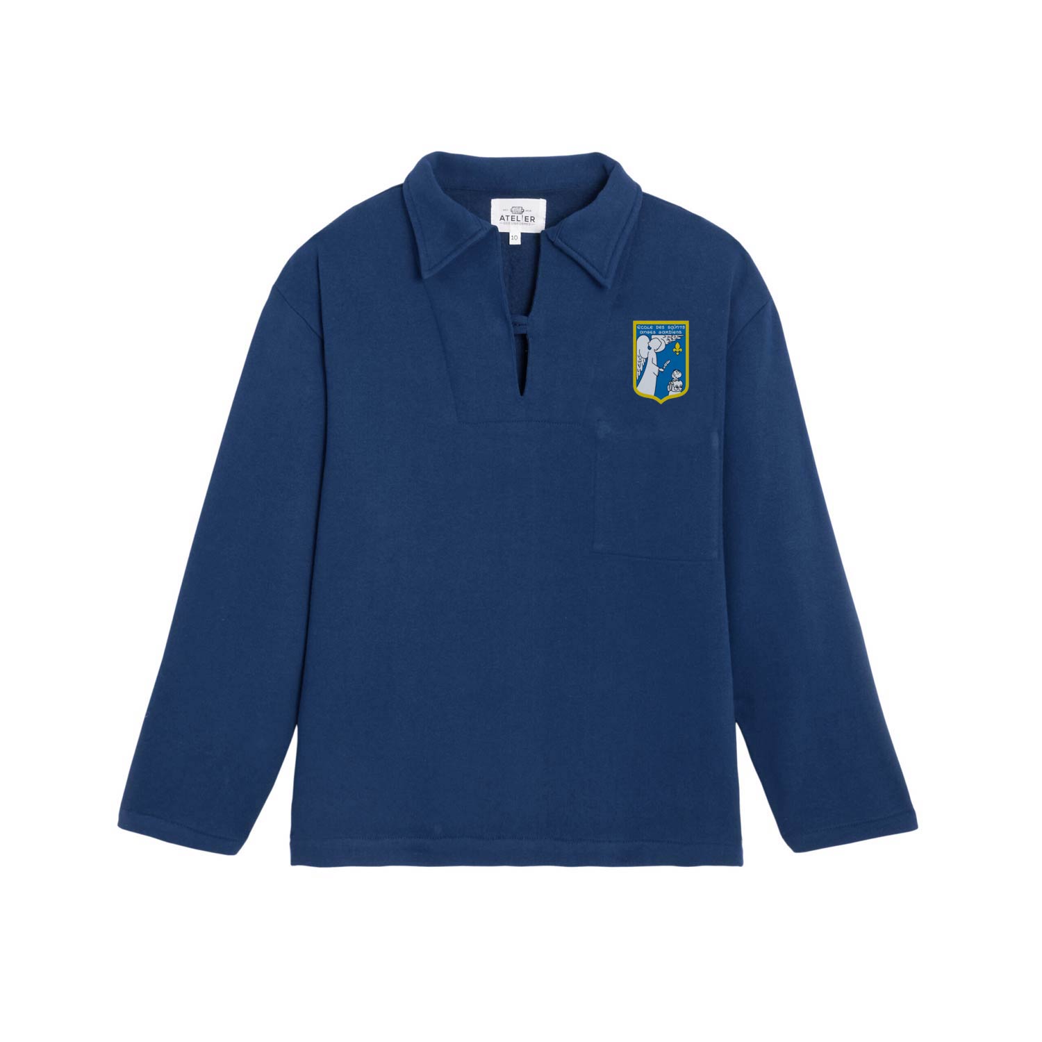 VESTE VAREUSE MIXTE EN MOLLETON BLEU MARINE école des Anges Gardiens – CONSTANCE